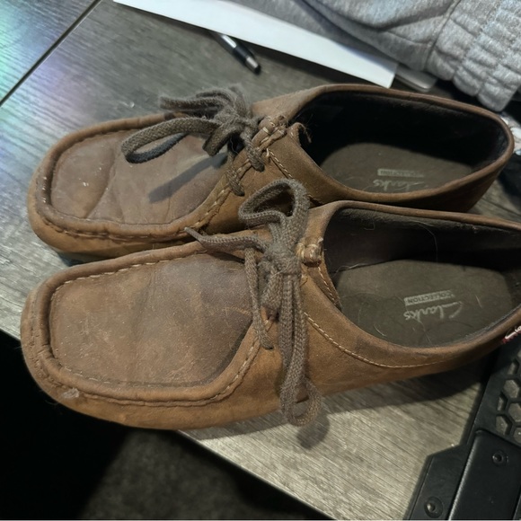 Clarks Wallabee Padmora Brown Leather Loafers - Picture 2 of 7